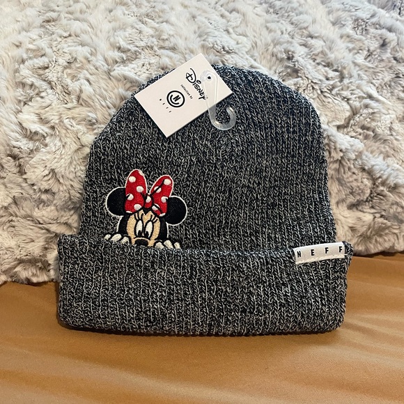 Disney Accessories - NWT Disney X NEFF Minnie Mouse Skate Cuffed Beanie OSFM